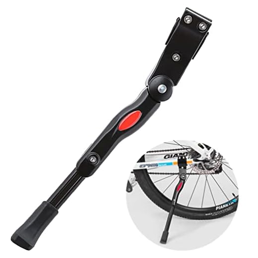 BlueSunshine Bicycle Adjustable Alloy Road Mountain Bike Bicycle Kickstand Side Kickstand Fit for 20" 24" 26" (Black)