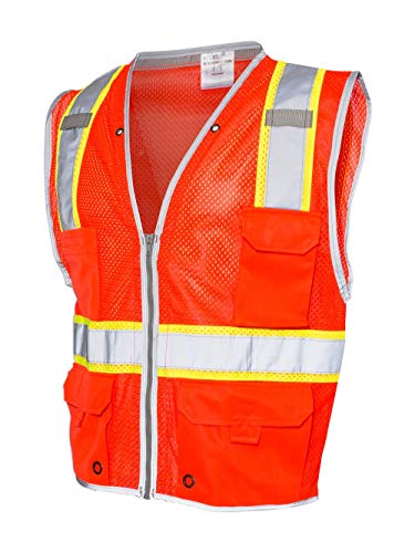 Premium Brilliant Series Heavy-Duty Class 2 Vest 2XL Fluorescent Red (1710)