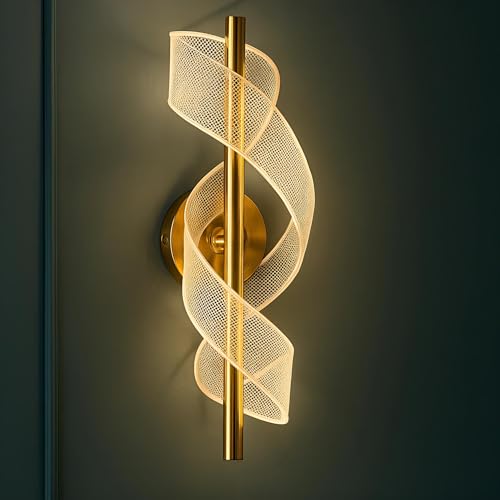 Image of FILLISKA Luxurious Acrylic Crystal Wall Lamp with Adjustable Colour Changing Function, Elegant Finish (Acrylic FrenchGold-F53)