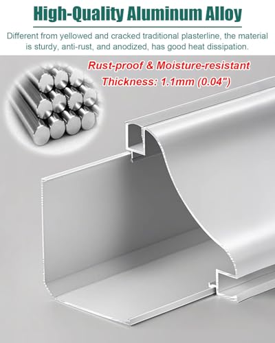 Decoración moderna del hogar con perfil de aluminio LED para iluminación de pared 4