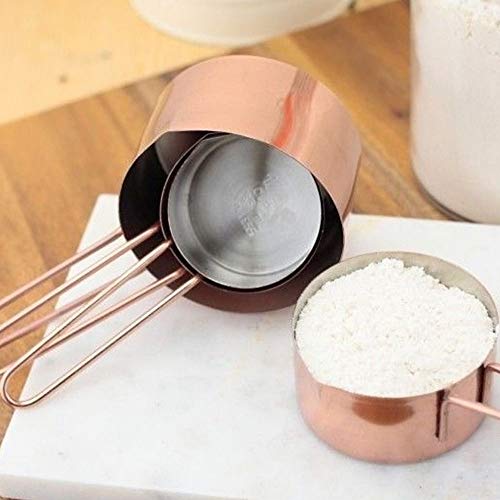 Xícaras Medidoras 4 Peças Inox Bronze Mimo Style Bronze No Voltagev