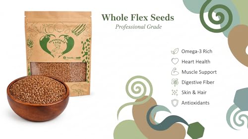 Image of Parshutara Farm Flax Seeds 1kg | 100% Natural Alsi Beej | Rich in Omega-3, Fiber & Protein | Healthy Superfood for Eating & Cooking