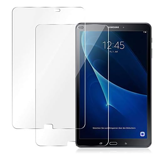 Nauci 2X skärmskydd folie kompatibel med Samsung Galaxy Tab A6 10.1 2016 skärmskydd folie skyddsfolie pansarfilm