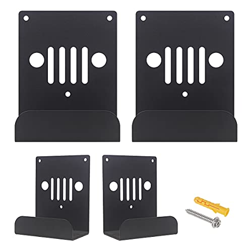 A-KARCK Wall Mount Door Hangers 4pcs, Door Storage Bracket with Rubber Lining Compatible with Jeep Wrangler JK JKU JL, Saving Garage Space by A-KARCK - Used condition - US$26.56