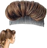 Hellbraunes unsichtbares Haarpolster, Bump Up Kamm Clip Dutt, falsche Haarspange, Prinzessinnen-Styling-Haarnadel für Mädchen und Frauen, dünner werdendes Haar-Styling-Zubehör