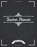 record planet 2019  Record and Plan Book: Vintage Classy Chalkboard Cover Teacher Lesson Planner 2019-2020 Academic Calendar 8.5x11 Appreciation Gift Idea for Homeschool Supplies