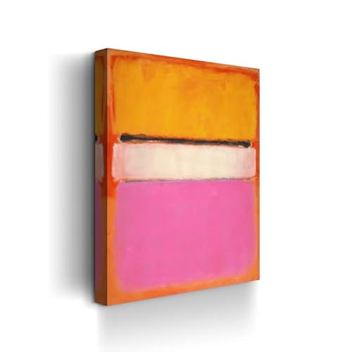 Canvasway - Mark Rothko White Center Canvas Prints Wall Art Modern Art Expressionism Painting Picture On Canvas Minimalist Artwork For Home Decorations And Gifts (12"X16"X0.75") #TOP1