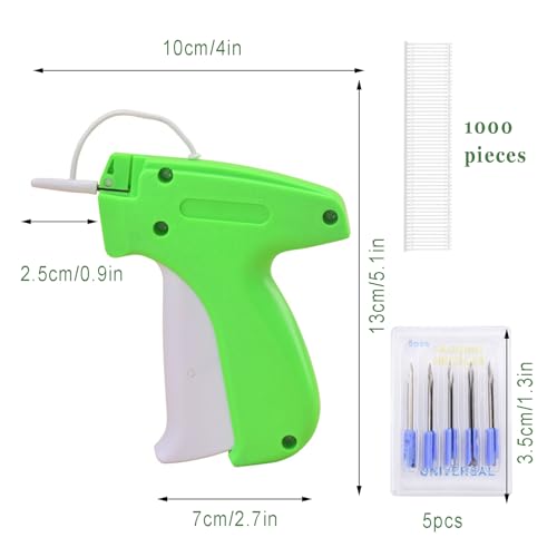 ZHIQIN Etikettiergerät Kleidung Etikettierpistole Heftpistole +5 Ersatznadeln +1000 Heftfäden Zum Kleidung Preisschilder Marke Tags Label Hut Etiketten An Textilien