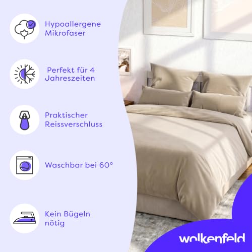 Wolkenfeld Mikrofaser Bettwäsche 135x200 cm – Kuschelig Weich, Bügelfrei & Doppelt Gebürstet – Oeko-TEX Bettwäsche-Sets… – Ansicht 3