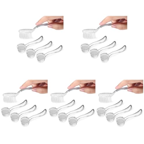 Brosses de nettoyage des ongles avec housse de protection et poils ronds anti-saleté