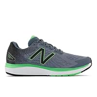 New Balance Men's 680v7 Fresh Foam Running Sneaker, Grey/Green, US 11.5