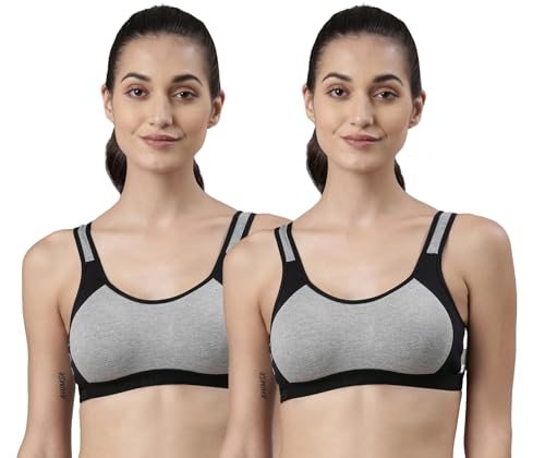 Image of Dollar Missy Pack of 2 Women's Cotton Wire-Free Moulded Sports Bra