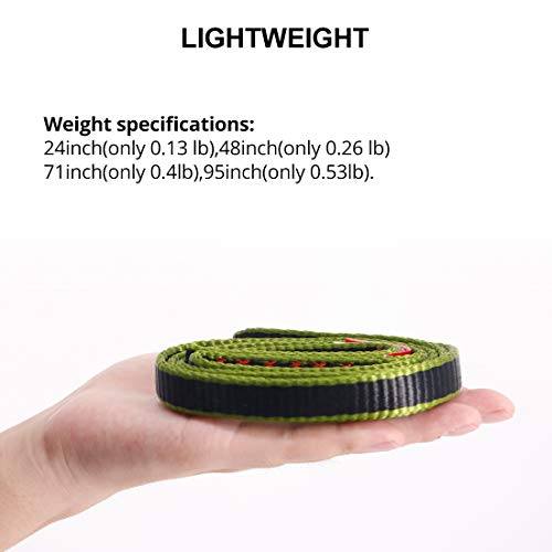 Newdoar 16Mm Nylon Sling Runners 22Kn 4846Lb Climbing Utility Cord Rock Climbing, Creating Anchors System, Rappelling Gear, Perfect For Tree Work(Green 24" 3Pcs) #TOP4