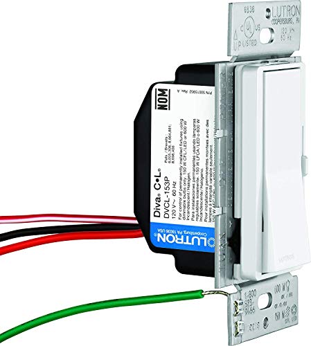 Lutron Dvcl-153P-2-Wh White Diva C.l Dimmer Switch (2 Pack) | For Dimmable Led, Halogen And Incandescent Bulbs, Single-Pole Or 3-Way | Dvcl-153P-Wh, 2 Count #TOP7