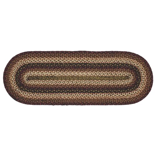 VHC-Brands-Country-Beckham-Table-Runner-Red-Black-Tan-Jute-Blend-Oval-13×36-Inches VHC Brands Country Beckham Table Runner Red Black Tan Jute Blend Oval 13×36 Inches