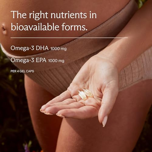 Image of Needed. Prenatal Omega-3 - High Potency Dose of Sustainably Sourced Fish Oil, Lemon Zest Scented, 1000mg DHA, 1000mg EPA, Encased in a Gelatin-Free, Plant-Based Softgel Shell, 30-Day Supply | High Potency Dose of Sustainably Sourced Fish Oil, Encased in a Gelatin-Free, Plant-Based Softgel Shell, 30-Day Supply