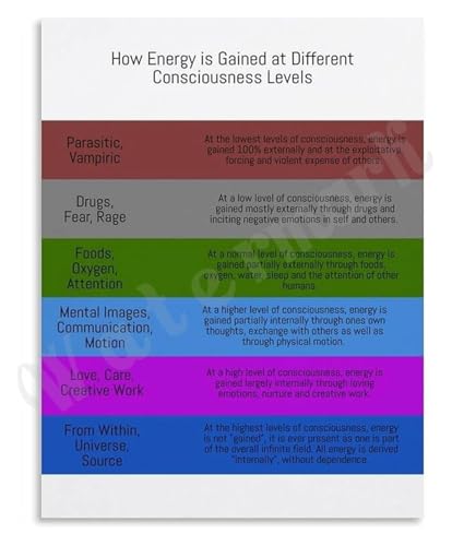 Vibrational and Awareness Poster Guide to Elevating Your State Canvas Print Wall-Art(Unframed,16x24inch(40x60cm))