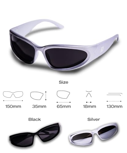 Y2K Wrap Around Retro Fashion Sunglasses Aesthetic Eyewear Sports Vintage Trendy Shades Accessory Men Women2