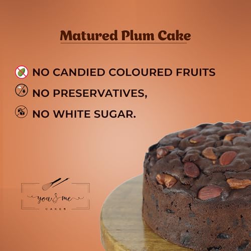 999 Chocolat Matured Rich Plum Cake (500gm) with Dry Fruits And Nuts | Traditional Matured Plum Cakes For Christmas, New Year & Special Occasions | No Preservative, No White Sugar | Cake in Fresh