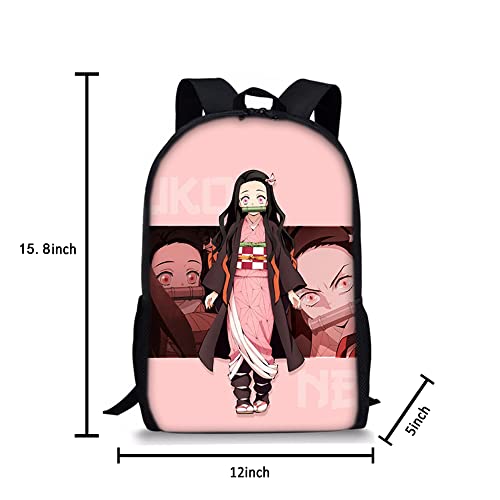 Kxqwb School Backpack Travel Backpacks With Lunch Bag Pencil Bag Set 3 Pcs Set Novelty Anime Backpack For Boy Girl And Kids B #TOP2