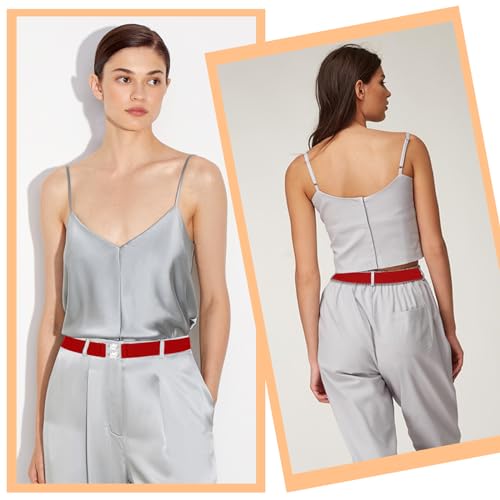 Molain Invisible Women Stretch Belt Adjustable Elastic Belt Flat Buckle Waist Belts for Jeans Pants Dresses3