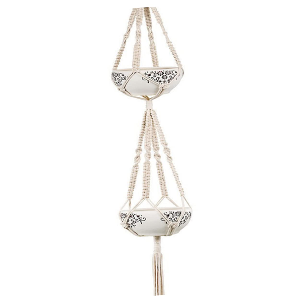 YARNOW 2 Pz Appendini Stand Appendiabiti Appendi Grucce Macramè Per Piante Stender Appendiabiti Gancio Per Macramè Vegetale Doppio Appendiabiti Per Piante Pianta Vaso Di Fiori