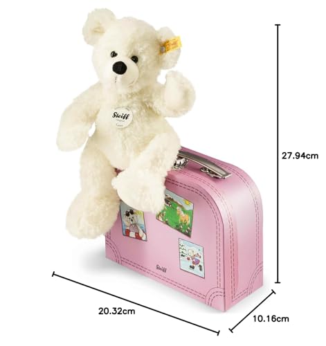 Steiff 111563 Lotte Teddybär im Koffer Plüschtier, Mehrfarbig, 28 cm