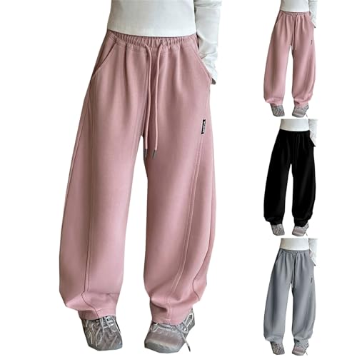 Boys Girls Sweatpants Baggy Jogger Pants Drawstring Elastic Waist Soft Stretchy Casual Streetwear Cute Trousers