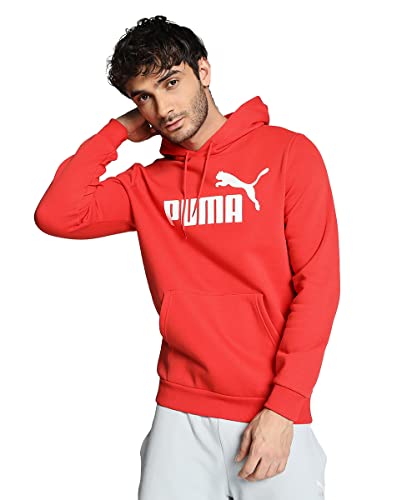 Image of Puma Cotton Men Ess Big Logo Hooded Neck Hoodie Fl (S) Mineral