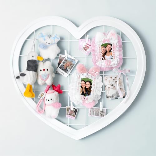 White Heart Wall Grid Shelf