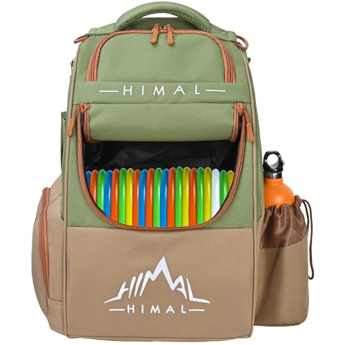 HIMAL HIMAL Disc Golf Bag, 22+ Discs Lightweight Backpack Green