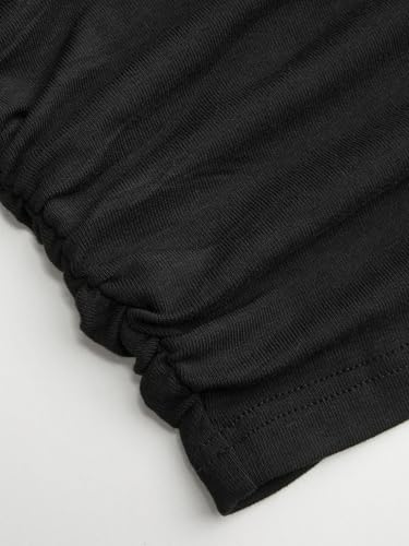 Image of CIDER Womens Tank Tops Sleeveless High Neck Ruched Crop Tops Going Out Casual Basic Ribbed Shirt Summer Fashion Clothing