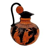 20cm griega de Rodas Oinochoe, Rojo figura cerámica, dios Dionisos Born