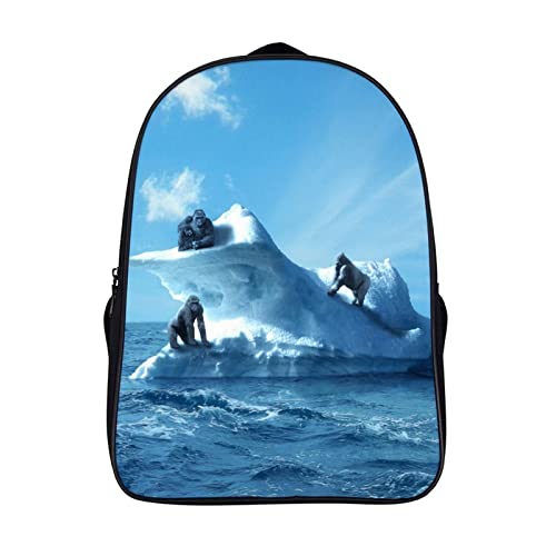 Sac à dos de travail et école grand volume - Bagage Gorilla 3D confortable et unisexe