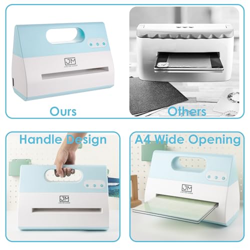 Portable Automatic A4 Die Cutting & Embossing Machine for Arts & Crafts, Scrapbooking & Cardmaking,9” Opening (Blue) - Image 6