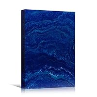 Canvas Wall Art Liquid Abstract Colorful Decorative Elements Mixed Media Multicolor Swirly - 12x18 inches