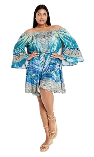 City Chic Women's Plus Size Summer Nights Dress, Afterglow, 22