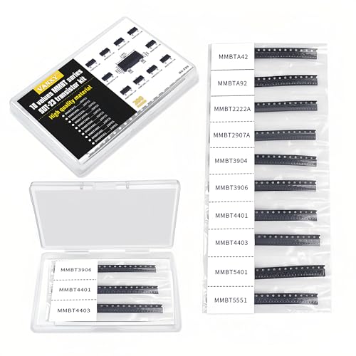 200PCS 10Values MMBTA42 MMBTA92 MMBT2222A MMBT2907A MMBT3904 MMBT3906 MMBT4401 MMBT4403 MMBT5401 MMBT5551 SMD SOT Transistor Kits 2N2222A 2N2907A 2N3904 2N3906 2N4401 2N4403 2N5401 2N5551