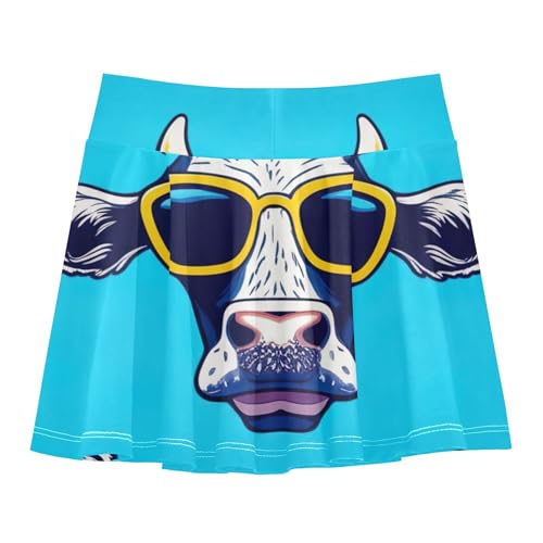 Tennis Skirts for Kids Cool Cows Sky Blue Girls' Shorts Athletic Skorts Summer Butterfly Skirt 4t2
