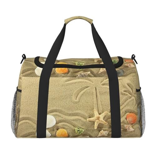 Sac de week-end pour femme noir avec motif étoile de mer parfait pour vos voyages