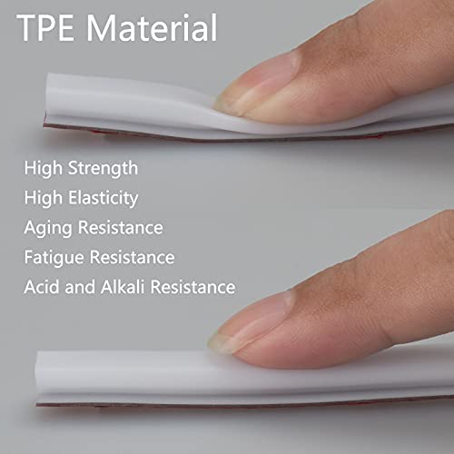 Gangdise White Door Weather Stripping, Waterproof Self-Adhisive Rubber Seal Strip For Doors And Windows Soundproof Insulation 19.68 Feet #TOP3