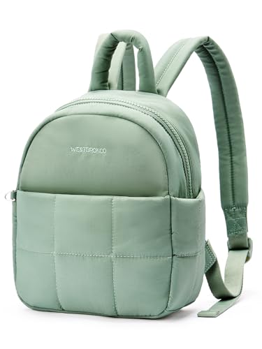 Image of WESTBRONCO Mini Backpack for Women Nylon Small Fashion Backpacks Purse Puffer Lightweight Backpacks for Travel, Shopping, Daily