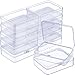 SATINIOR Boîte de Stockage de Perles en Plastique Transparent avec Couvercle à Charnière pour Perles et Plus (4.45 x 3.3 x 1.18 Pouces)