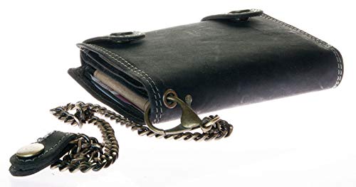 FLW-Wild Men's Grey Biker's Wallet with 18 Inches Long Chain to Hang2