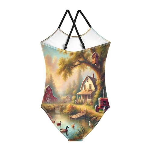 Treehouse Farm White Swimsuit for Girls Bathing Suit Swimwear Summer Beach One Piece Swimsuits2