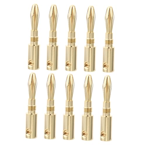Conector de audio banana con tapones chapados en oro para cable para altavoces y vocero