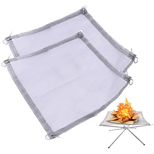 Outyfun 22Inch Fire Pit Mesh, Replacement Fire Mesh For Portable Fire Pit, For The Same 22-Inch Product On The Market（Two Meshes） #TOP5