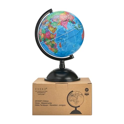 EXERZ 20cm Globus Świata - Polski - Globusy