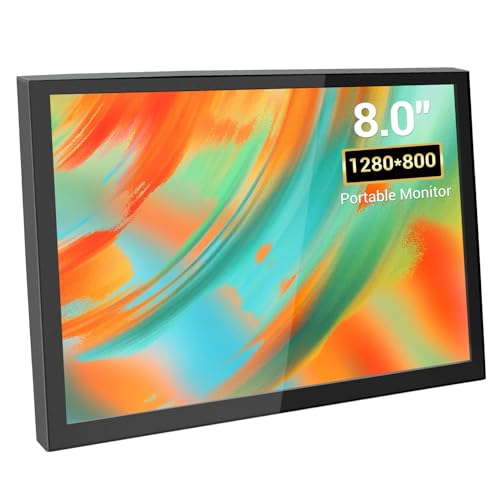 Image of 8 Inch Mini Monitor, Small HDMI Screen Display,1280 * 800 Resolution Portable Monitor for PC Laptop Compatible with Raspberry Pi Game Consoles