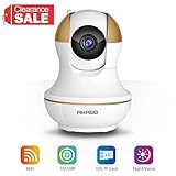 AKASO IP1M-902 Wireless IP Camera Home Wifi Security HD 720P Baby Monitor Video Surveillance Network Webcam - Plug/Play, Night Vision, Two Way Audio, Pan/Tilt (Renewed)